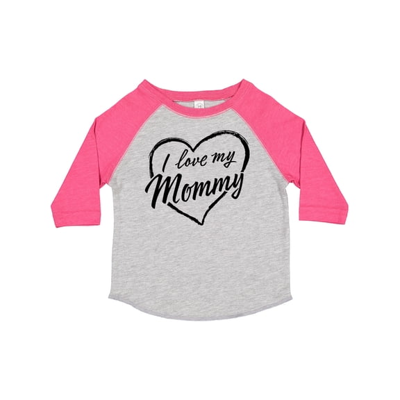 Inktastic I Love My Mommy in Black Chalk Heart Boys or Girls Toddler T-Shirt
