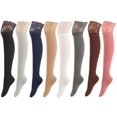 thumbnail image 3 of LckLvx Thigh High Socks for Women Solid Color Lace Trim Over the Knee Socks Ribbed Knit Long Stocking, 3 of 3