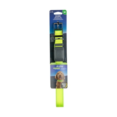 UPC: 0094664047891 | Nite Ize NIT-NDCRM-17-R3 2020N NiteDog Rechargeable LED Collar  Lime & Green LED – Medium