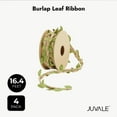 thumbnail image 6 of Burlap Leaf Ribbon - Jungle Party, Safari Party, Fairy Party, Enchanted Forest Decor, Vines for Crafts (4 Rolls, 65.6 Ft Total), 6 of 10