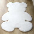 thumbnail image 2 of Bear Rug Super Soft Area Rug, Animal Shape Faux Rabbit Fur Fluffy Carpet for Bedroom Floor Sofa Living Room Baby Room Décor, Fuzzy Plush Mat for Dorm, 2 of 8