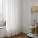 thumbnail image 5 of Cortina de ventana de gasa blanca transparente con parte superior de anillo para cocina, dormitorio yeacher 55" de ancho x 102" de largo, 5 of 7