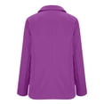 thumbnail image 4 of Blazers for Women Business Casual Long Sleeve Suit Jacket Fall Winter Open Front Double Breasted Classic Blazer Purple 3XL, 4 of 6