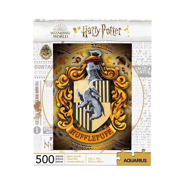 Rompecabezas AQUARIUS Harry Potter con el escudo de Hufflepuff, 500 piezas