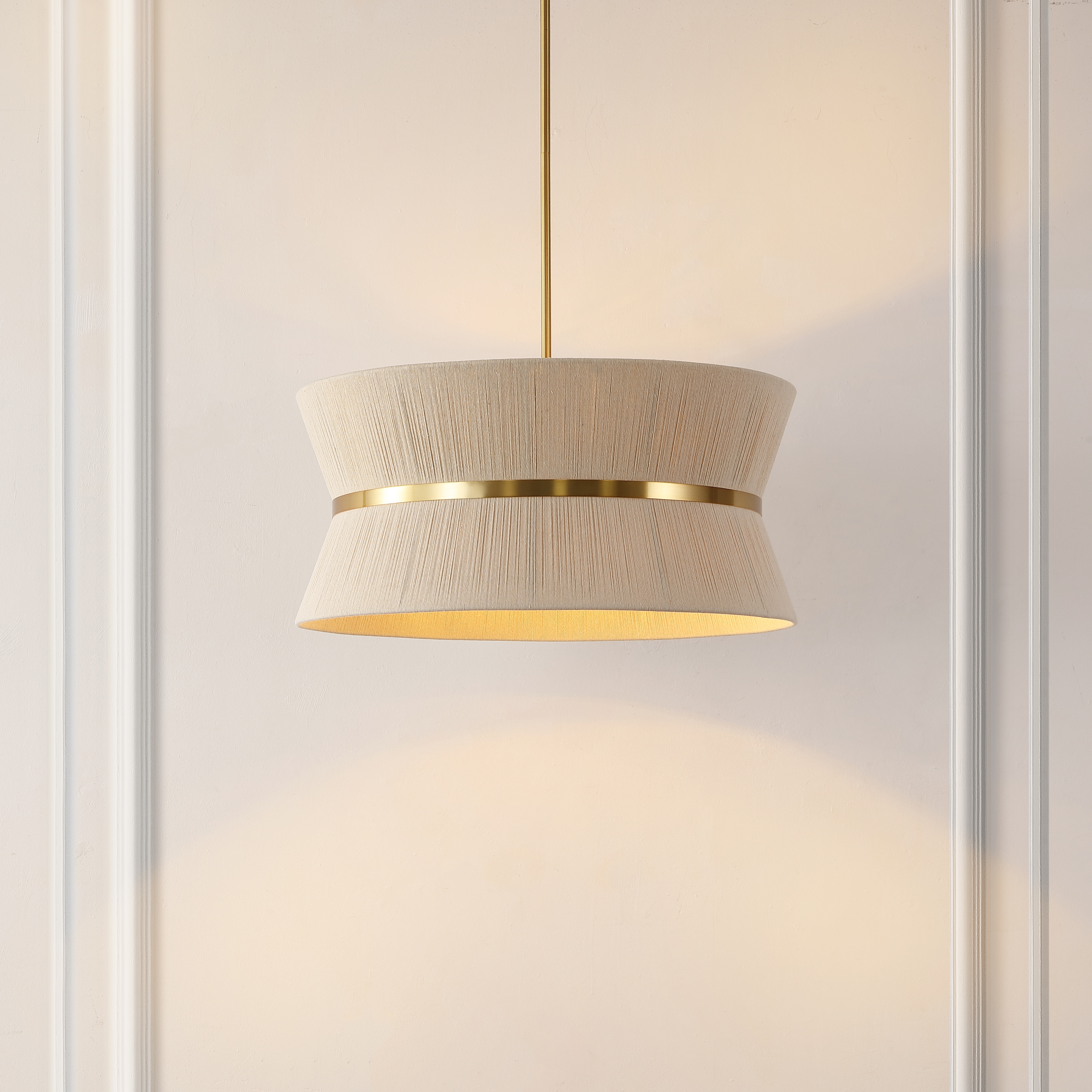 Safavieh Alma 4-Light Modern Rope Brass Gold Chandelier