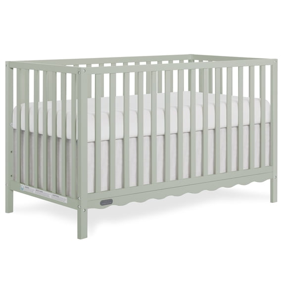 Dream On Me Synergy Wave 5-in-1 Convertible Crib, Sage Green