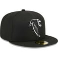 thumbnail image 3 of Men's New Era Black Atlanta Falcons Throwback Main 59FIFTY Fitted Hat, 3 of 6