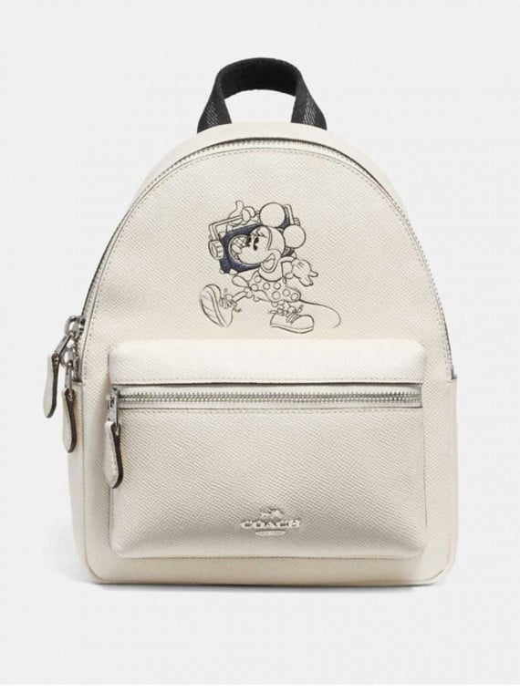 coach disney mini backpack Parks Loungefly Purple Inside Out 2 "Core Memorie I Love Characters Refined pebble leather Inside multifunction pocket Zip closure fabric lining Top handle with 2 1/2 drop Outside zip pocket Adjustable shoulder strap for crossbody wear 6 (L) x 8 (H) x 3 (W) Mickey Mouse character Coach Mini Charle Backpack With