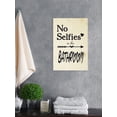 thumbnail image 2 of Awkward Styles No Selfies in the Bathroom Canvas Funny Art Decals Printed Wall Art for Home Bathroom Framed Art No Selfies in the Bathroom Ready to Hang Picture Bath Decor Funny Bath Accessories, 2 of 3