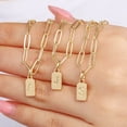 thumbnail image 4 of IEFSHINY Gold Initial Necklaces for Women 14K Gold Plated Paperclip Chain Dainty Letter Necklace Personalized Gifts, 4 of 7