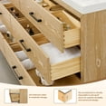 thumbnail image 6 of Altair-13 72" Double Bathroom Vanity in White Oak with White Artificial Drop-in Sink, 6 of 14