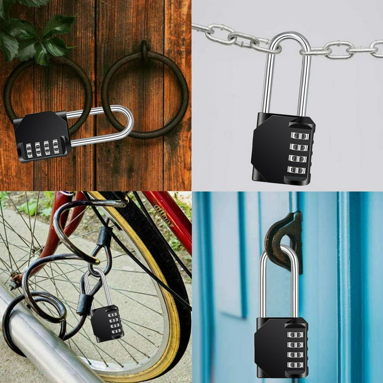 syenll Waterproof 2.2 Inch Long Shackle 4 Digit Combination