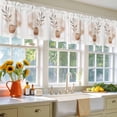 thumbnail image 4 of 2 Pack Boho Nordic Valance for Window Abstract Modern Watercolor Leaf Color Block Kitchen Valance Rod Pocket Short Curtain Topper Decorative Window Treatment for Living Room Bedroom 54"x18", 4 of 8
