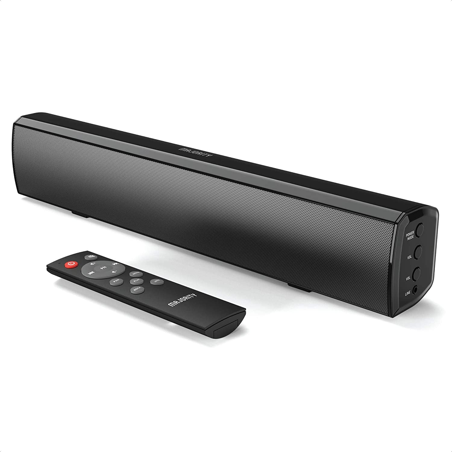 image 0 of Majority Bowfell Small Sound Bar for TV with Bluetooth, RCA, USB, Opt, AUX Connection, Mini Sound/Audio System for TV Speakers/Home Theater, Gaming, Projectors, 50 watt, 15 inch