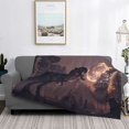 thumbnail image 5 of KLL Dinosaur Moonlit Forest Print Fleece Throw Blanket, Horizontal Fleece Bedding Cute Soft Blankets Comfy Fleece Flannel Plush Home Decor for Couch & Bed -80"x60", 5 of 9