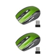 thumbnail image 4 of jesticaly Computer 2.4Ghz Wireless Optical Mouse Quick Speed Low Latency 6 Buttons Plastic Gaming Mice Desktop PC Portable Green 2Set, 4 of 6