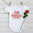 thumbnail image 5 of Clothes for Girls 0-3 Short Sleeve Letter Printed Bodysuit Valentines Day Soft and Comfortable Romper Toddler Baby Bodysuits Red 0-3 Months, 5 of 5