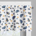 thumbnail image 5 of Ambesonne Folkloric Valance & Curtain, Butterflies Floral Teapot, 55"x24", Dark Blue White Orange, 5 of 7