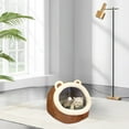 thumbnail image 5 of Semi Enclosed Cat Bed - Warm Polyester Cat & Dog Bed with Cushion, Bear & Cat Shape, Removable Washable Liner, Anti-Slip Bottom, Perfect for Small Pets, Brown, 28x28x30 cm, 5 of 6