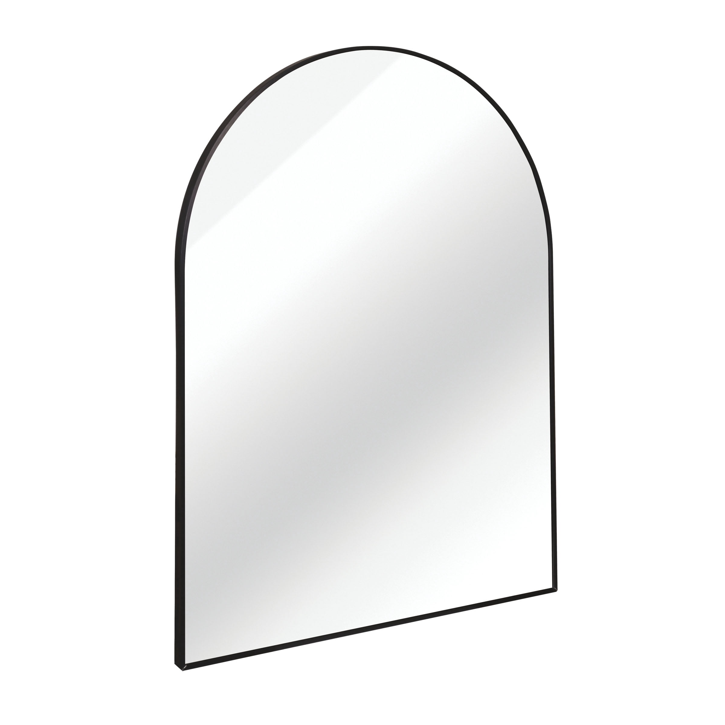 Arched Bathroom Mirror with Shatterproof Film, Black Metal Frame and Anti-Rust Aluminum Alloy, Easy to Install Wall Mirror for Bathroom, 30x36 Inch