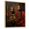 thumbnail image 2 of Designart "Maasai Warriors African I" People Framed Wall Art - Global Red African Tribal Hallway Framed Wall Art Decor, 2 of 6