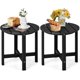 thumbnail image 1 of ZYPPPA  Round Outdoor Side Table, 18 Inch Weather Resistant HDPE Adirondack Table, Outdoor Indoor Chairside End Tables, Patio Side Table for Lawn Garden Balcony Backyard, Easy Assembly (2, Black), 1 of 18