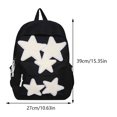 thumbnail image 2 of Linda mochila escolar para mujer con apliques de estrellas, bolsa de viaje al aire libre, color negro, 2 of 9