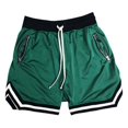 thumbnail image 1 of Summer Men's Sports Basketball Shorts for Muscle Fitness Running Training Jogging Capris Breathable Quick Drying Zipper Pants, 1 of 5