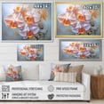 thumbnail image 4 of Designart "Peach Orchids love expression IV" Floral Floater Framed Wall Decor, 4 of 7