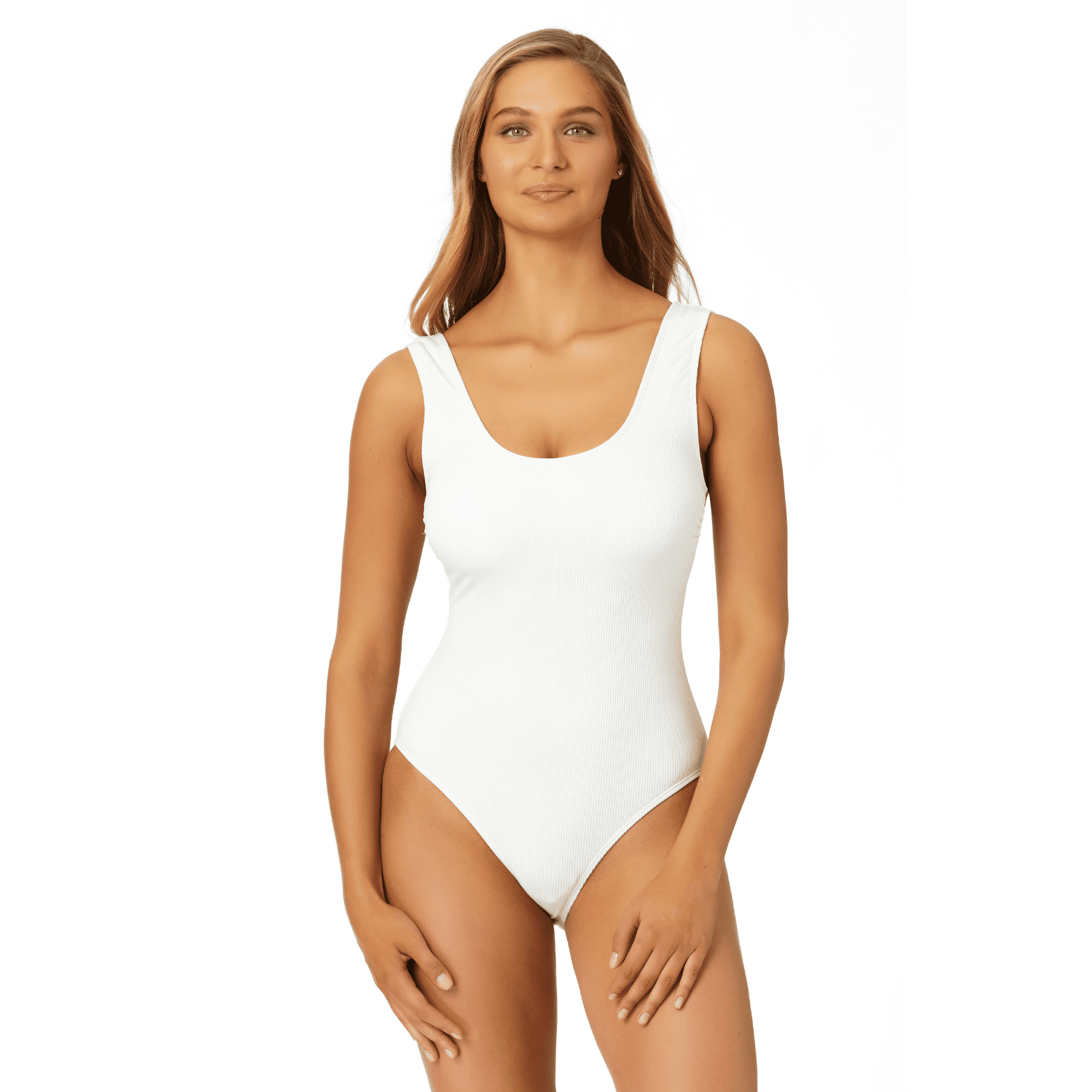 Catalina - Women's Ribbed X Back Low Scoop One Piece Swimsuit - Walmart.com