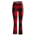 thumbnail image 7 of Women's Christmas Bootleg Yoga Pants Crossover High Waisted Wide Leg Workout Flare Pants Bootcut Work Pants Dress Pants, 7 of 7