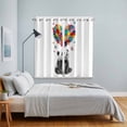 thumbnail image 3 of Cute Panda Kitchen Curtains Window Panels, Modern Abstract Oil Painting Love Heart Insulated Window Treatment Curtain, Grommet Curtains for Bedroom/Living Room/Bathroom, 2 Piece 42"Wx63"L, 3 of 8