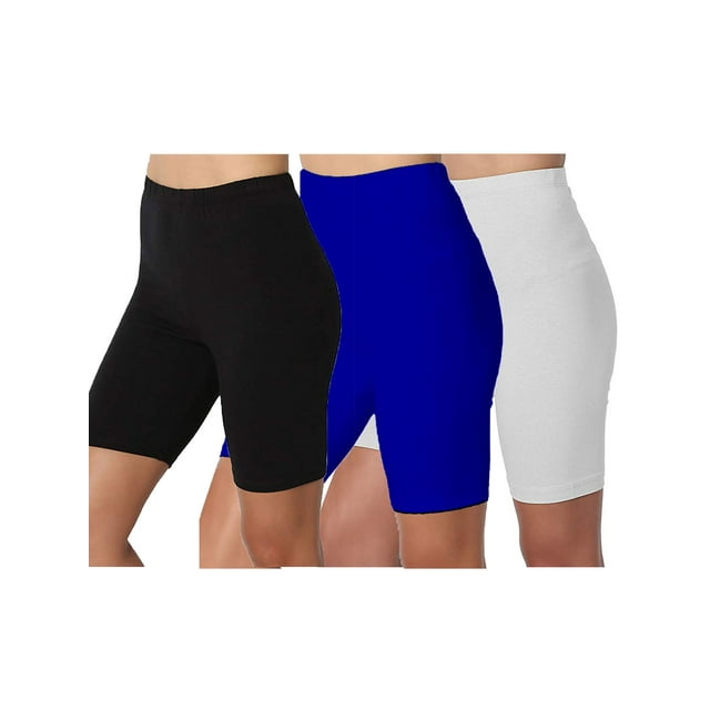 3 Pieces Women Jersey Leggings Shorts Elastic High Waist Summer Beach Casual Yoga Hot Pants Ladies Running Gym Yoga Hot Pants Lounge Baggy Shorts Pants Biker Shorts
