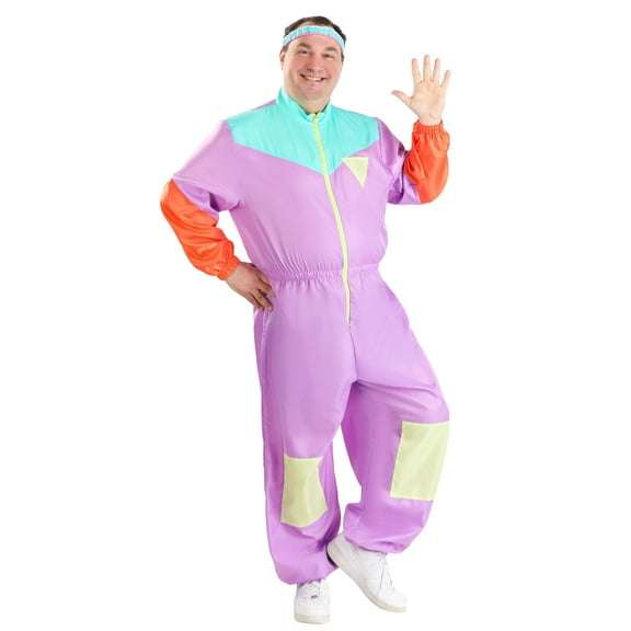 Plus Size Men's 80's Tracksuit Costume
