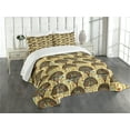 thumbnail image 3 of Ambesonne Egyptian Quilted Bedspread Set 3 Pcs, Folkloric Ornaments, King Size, Multicolor, 3 of 5