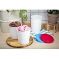 thumbnail image 3 of Bandejas para helado Lin con tapa, 4 piezas - Tarro para helado redondo y reutilizable de 1 litro para helados caseros, sorbetes y yogures. Sin BPA: apto para lavavajillas y congelador. oso de fresa Electrónica, 3 of 5