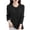 Black, variant on Womens Knitted Cardigan Long Sleeve Crew Neck Button down Sweater Casual Fall Comfy Basic Plain Tops