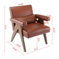 thumbnail image 6 of M optimized Modern Accent Chair Upholstered Comfy Reading Armchair with Wood Frame Soft Cushion Chair For Living Room Lounge Bedroom, 6 of 9