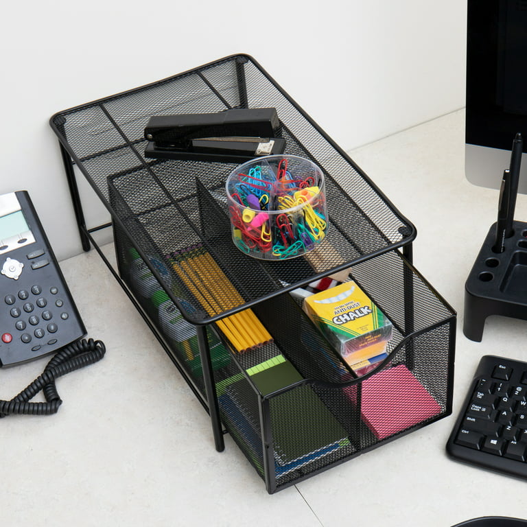 Mind Reader Network Collection, 2-Tier Sliding Basket Storage, Secure –  Mindreaderstore