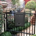 thumbnail image 3 of Large Vintage Mount Mailbox with Lock Letterbox Drop Box Rain Iron for Outdoor Townhouse Loading Newspaper Office, 3 of 7