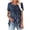 ❧347-Multicolor, variant on Women's Printed Flat Collar Long Hemline Fake Two Piece Short Sleeve Top Casual Soft Breathable Lightweight Summer Daily Wear Loose Fit Blouse