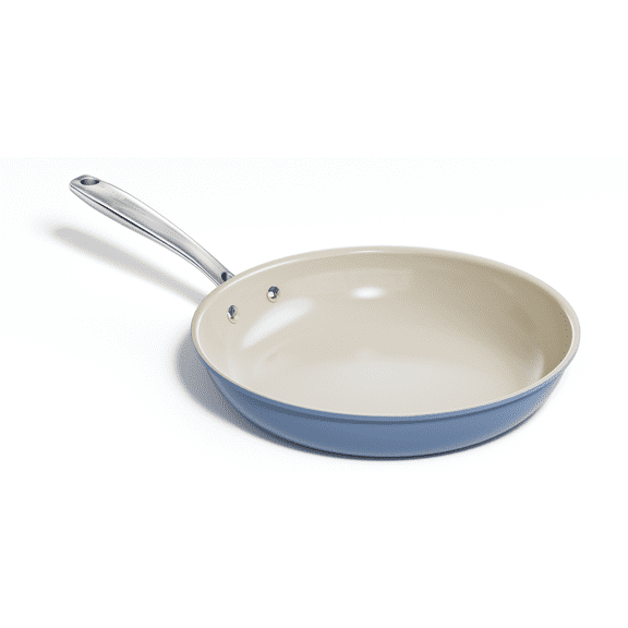 Redchef Nonstick Frying Pan Skillet, Ceramic Non-Stick Saute Pans, 11 inch Cooking Fry Pan with Stay Cool Handle, All Stovetops (Gas, Electric & Induction), Dishwasher/Oven Safe (Blue)