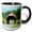 Black/White, variant on 3drose, Covered Bridge, Killington, Vermont, Usa, 11oz Two-tone Green Mug