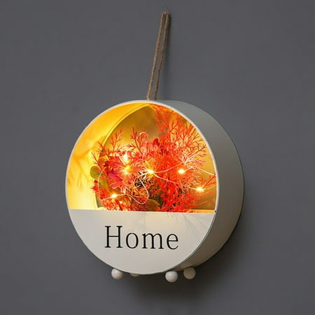 

Ringshlar Decorative Floral Wall Lamp Hanging Fairy Light Decor with Artificial Plant Flower Modern Art Ornament for Home Office New