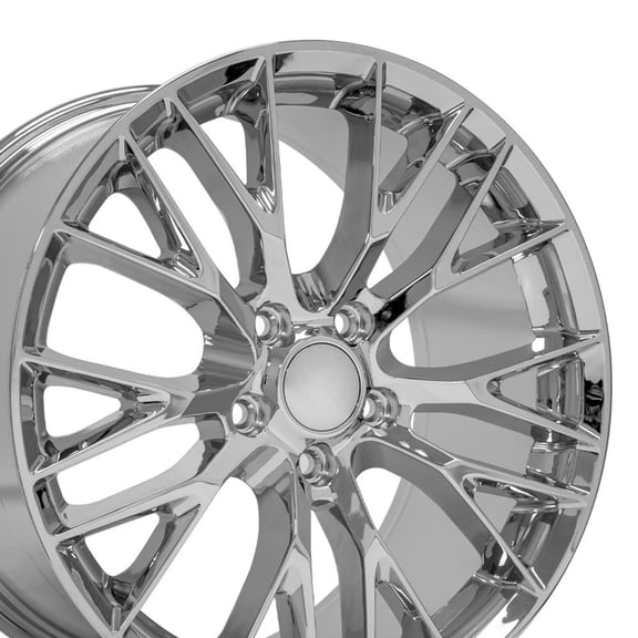 OE Wheels CV22B 19 Inch Rim Fits C6 Corvette C7 Z06 Style 5x120.65 19x10 Chrome - Hollander 5734 (1)