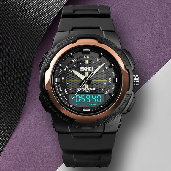 Jacenvly Mother's Day Alarm Date Sport Analog Digital Led Backlight Wrist Watch Mother's Day Gifts For Wome/Men/Mom/ Teens