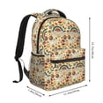thumbnail image 2 of Easygdp Mushrooms And Rainbows Peace Mochila Ergonómica Versátil para Laptop - Múltiples Bolsillos, Correas Ajustables, Unisex para Escuela, Viajes y Actividades al Aire Libre-One Size, 2 of 5