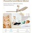 thumbnail image 3 of Sofucor 46 inch Ceiling Fans with Lights and Remote,Flush Mount,Modern,Low Profile, 3 of 8