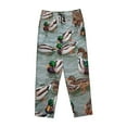 thumbnail image 4 of Goofa Mallard Ducks Swimming Printed Soft Pajama Pants for Women, Wide Leg Comfy Casual Lounge Yoga Pants-Medium, 4 of 9