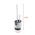 thumbnail image 3 of BVXEEP Toilet Brush and Holder Set, Tpr Toilet Brush Set with Small Bristles , Toilet Wall-Mounted Punch- Wall-Mounted Toilet Brush ,Bottom with Drip Tray, 3 of 8